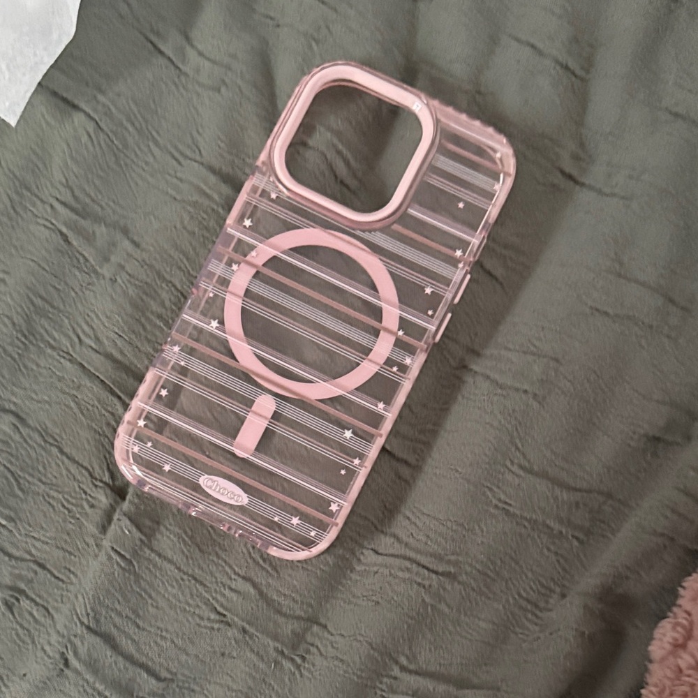 Pink Transparent Phone Case iPhone 16 pro